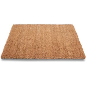 Set van 2x stuks grote bruine deurmatten/buitenmatten pvc/kokos 60 x 100 cm