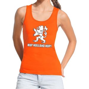 Nederlands elftal supporter tanktop / mouwloos shirt Hup Holland Hup oranje voor dames