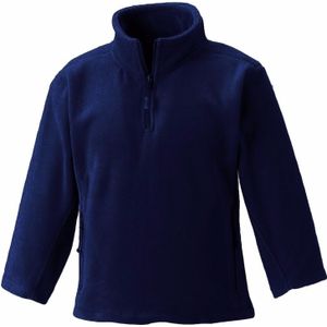 Donkerblauwe polyester fleece trui voor jongens