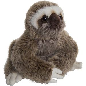 Pluche grijze luiaard knuffel van 18 cm - Dieren speelgoed knuffels cadeau - Luiaards Knuffeldieren