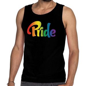 Gay pride tanktop pride zwart heren