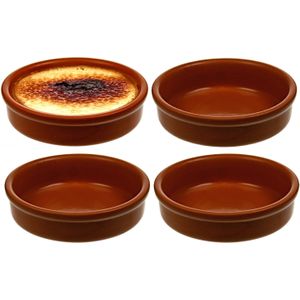 Cosy &amp; Trendy Mini tapas schaaltjes - 4x - creme brulee - Dia 6 cm