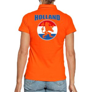 Oranje fan poloshirt / kleding Holland met oranje leeuw EK/ WK voor dames