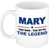 Naam cadeau mok/ beker Mary The man, The myth the legend 300 ml