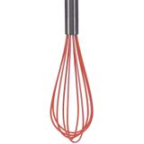 Keukengerei set - garde/pannenlikker - rood - RVS/siliconen - 26 cm