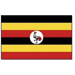 Gevelvlag/vlaggenmast vlag Oeganda 90 x 150 cm