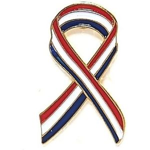 Embleem broche Nederlandse vlag krul 1.5 x 2.5 cm
