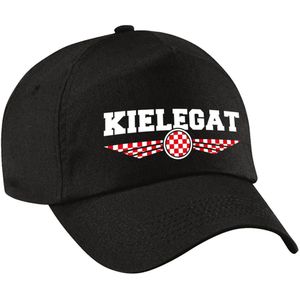 Carnaval pet / cap Kielegat / Breda zwart voor dames en heren