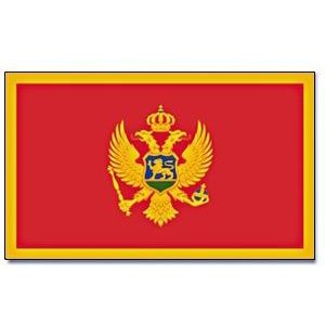 Gevelvlag/vlaggenmast vlag Montenegro 90 x 150 cm