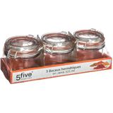 Set van 12x weckpotjes/voorraadpotjes glas met beugelsluiting - 330 ml