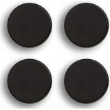 Zeller whiteboard/koelkast magneten extra sterk - 12x - mat zwart