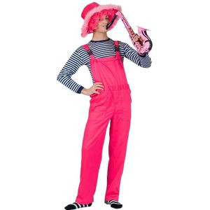 Neon roze tuinbroek verkleedkleding voor volwassenen