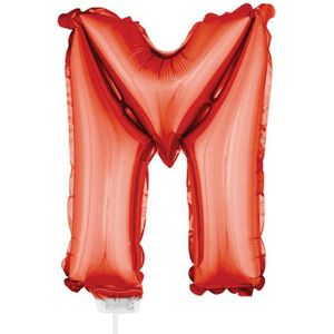 Folie ballon letter ballon M rood 41 cm