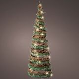 Kerstverlichting figuren Led kegel kerstboom rotan lamp 40 cm met 30 lampjes