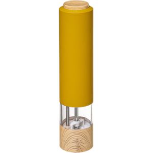 Elektrische pepermolen kunststof oranje 22 cm inclusief 4x AA batterijen - Pepermaler - Kruiden en specerijen vermalers
