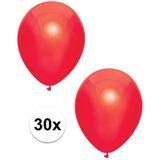 30x Rode metallic heliumballonnen 30 cm