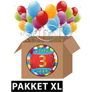 3 jaar feestartikelen pakket XL