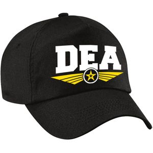 D.E.A. agente / drugs politie tekst pet / baseball cap zwart voor kinderen