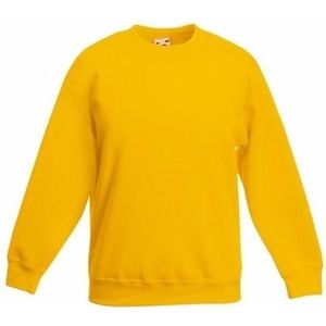 Geel katoenen sweater zonder capuchon voor jongens