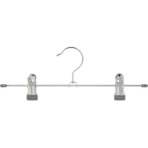 Set van 3x stuks metalen kledinghangers voor broeken 30 x 11 cm - Kledingkast hangers/kleerhangers/broekhangers