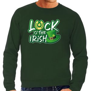 Luck of the Irish feest sweater/ outfit groen heren - St. Patricksday kostuum