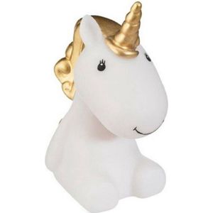 Atmosphera Nachtlampje LED - Unicorn XL - goud - kunststof - 27 x 15 x 30 cm - kinderkamer