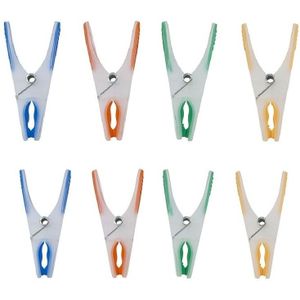 96x Wasgoedknijpers / wasknijpers in verschillende kleuren met sotfgrip