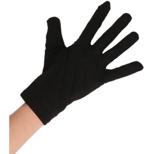 Zwarte verkleed handschoenen kort voor volwassenen