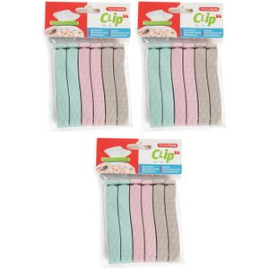 18x Gekleurde keuken afsluitclips / vershoudclips 11 cm