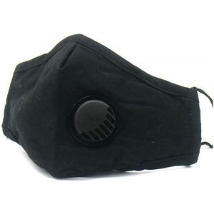 15x Wasbare gezichtsmaskers/mondkapjes zwart met ruimte voor filter voor volwassenen