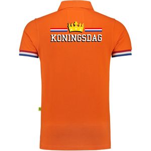 Luxe Koningsdag poloshirt oranje 200 grams voor heren