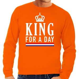 King for a day sweater oranje heren