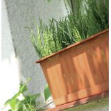 4x Terracotta kunststof Agro plantenbakken/bloembakken 40 cm