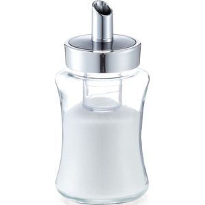 Zeller Suikerstrooiers - glas/metaal - 175 ml - 11,5cm - suikerpotje