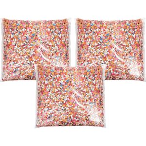 Boland Party Confetti snippers van papier - 3x - multi colours mix - 1200 gram zakje - feestartikelen