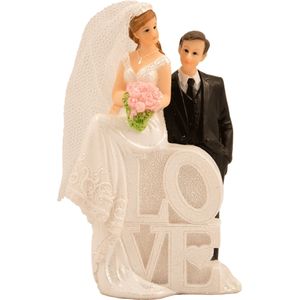 Bruiloftstaart poppetjes LOVE type 1
