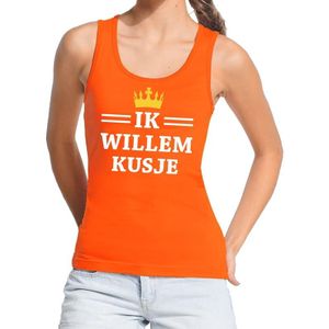 Ik Willem kusje mouwloos shirt / tanktop oranje dames