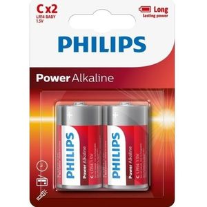 Philips powerlife batterijen LR14 C 2 stuks