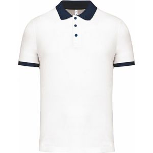 Proact Poloshirt Sport Pro premium quality - wit/navy - mesh polyester - voor heren