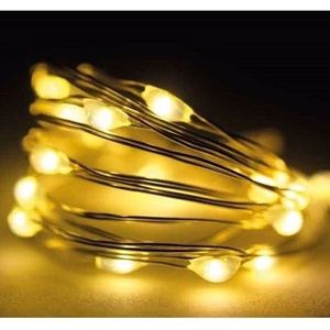 2x LED kerstverlichting micro warm wit 60 lampjes