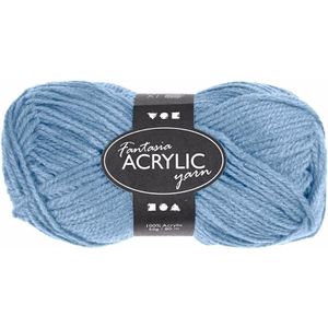 Bolletjes acryl wol lichtblauw 50 gram