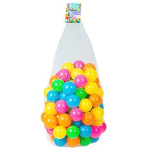 Kunststof ballenbak ballen 200x stuks 6 cm neon kleuren