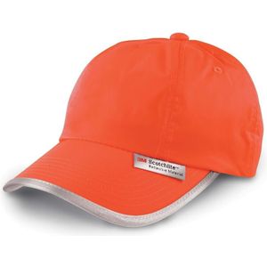 Oranje reflecterende lichtgevende baseball cap/pet