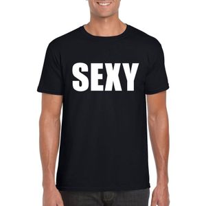 Sexy fun t-shirt zwart voor heren