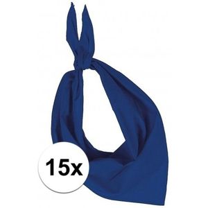 15 stuks kobalt blauw hals zakdoeken Bandana style