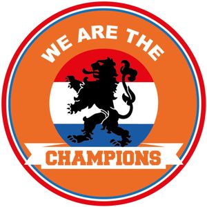 60x stuks oranje / Nederland supporter bierviltjes ek / wk voetbal - we are the champions