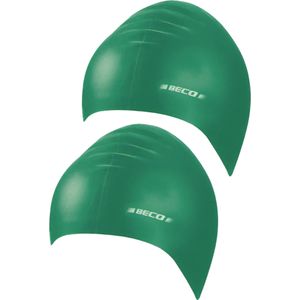 2x stuks latex badmutsen groen voor volwassenen