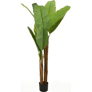 Bellatio flowers &amp; plants Kunst bananenplant - in pot - 160 cm - kunstplant - voor binnen - bananenboom