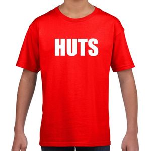 HUTS fun t-shirt rood voor kids