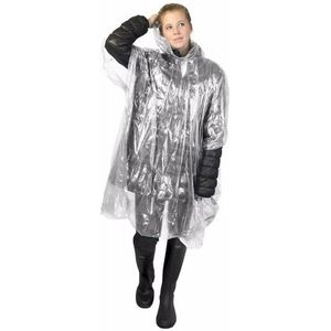 Voordeelset van 8x stuks transparante plastic regenponcho voor volwassenen